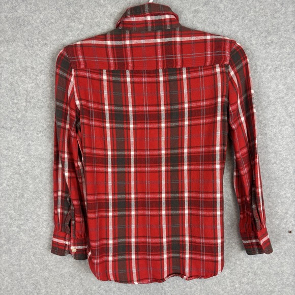 Polo Ralph Lauren Boys Sz S 8 Red Plaid Flannel Shirt Preppy Holiday Cotton Cozy - Picture 6 of 6